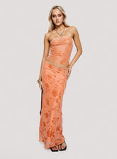 Mikah Maxi Skirt Orange