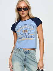 South West Sports Graphic Top Blue